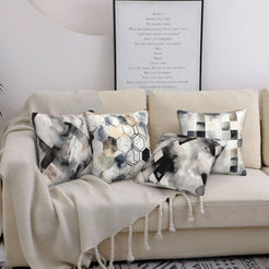 Abstract throw pillow covers 18x18 Set of 4 for sofa couch and living room decor