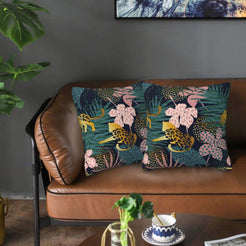 Abstract throw pillow covers 18x18 Set of 2 for sofa couch and living room decor