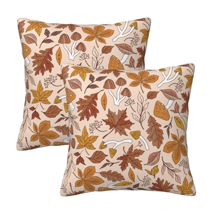 Halloween Themed Throw Pillow Covers 18x18 inch Set of 2 Spooky Skulls Velvet Cushion Covers for Sofa Couch