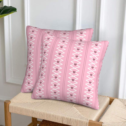 HOSTECCO Coquette Throw Pillow Covers 18x18 inch Set of 2 Pink Color Bow Pillow Cases Girly Aesthetic Decorative Cushion Covers for Bedroom Dormitory