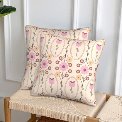 HOSTECCO Coquette Throw Pillow Covers 18x18 inch Set of 2 Pink Color Bow Pillow Cases Girly Aesthetic Decorative Cushion Covers for Bedroom Dormitory