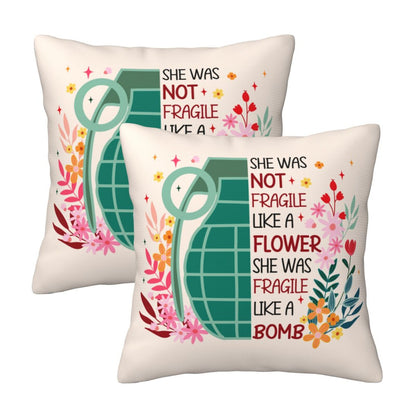 HOSTECCO Motivational Throw Pillow Covers 18x18 inch Set of 2 Inspirational Strong Woman Pillow Cases Positive Gifts for Women Girls Sisters Friends