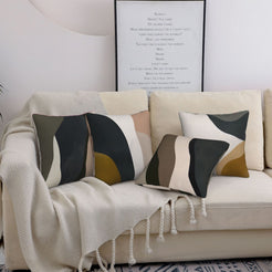 Plaid throw pillow covers 18x18 Set of 4 for sofa couch and living room decor