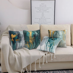 Abstract throw pillow covers 18x18 Set of 4 for sofa couch and living room decor