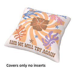 Floral throw pillow covers 18x18 Set of 4 for sofa couch and living room decor