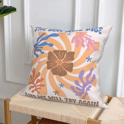 Floral throw pillow covers 18x18 Set of 4 for sofa couch and living room decor