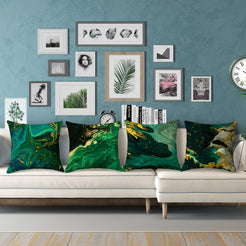 Abstract throw pillow covers 18x18 Set of 4 for sofa couch and living room decor