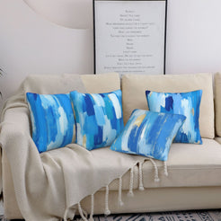 Abstract throw pillow covers 18x18 Set of 4 for sofa couch and living room decor