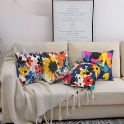 Floral throw pillow covers 18x18 Set of 4 for sofa couch and living room decor
