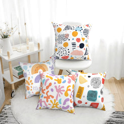 Floral throw pillow covers 18x18 Set of 4 for sofa couch and living room decor