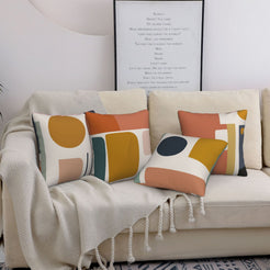 Boho throw pillow covers 18x18 Set of 4 for sofa couch and living room decor