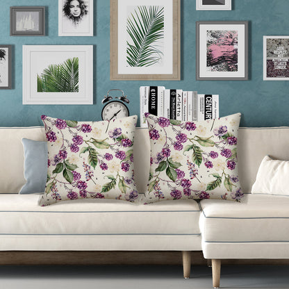Waterproof Cushion Covers 45x45 cm Set of 2 Floral Outdoor Throw Pillow Covers for Patio Garden Porch