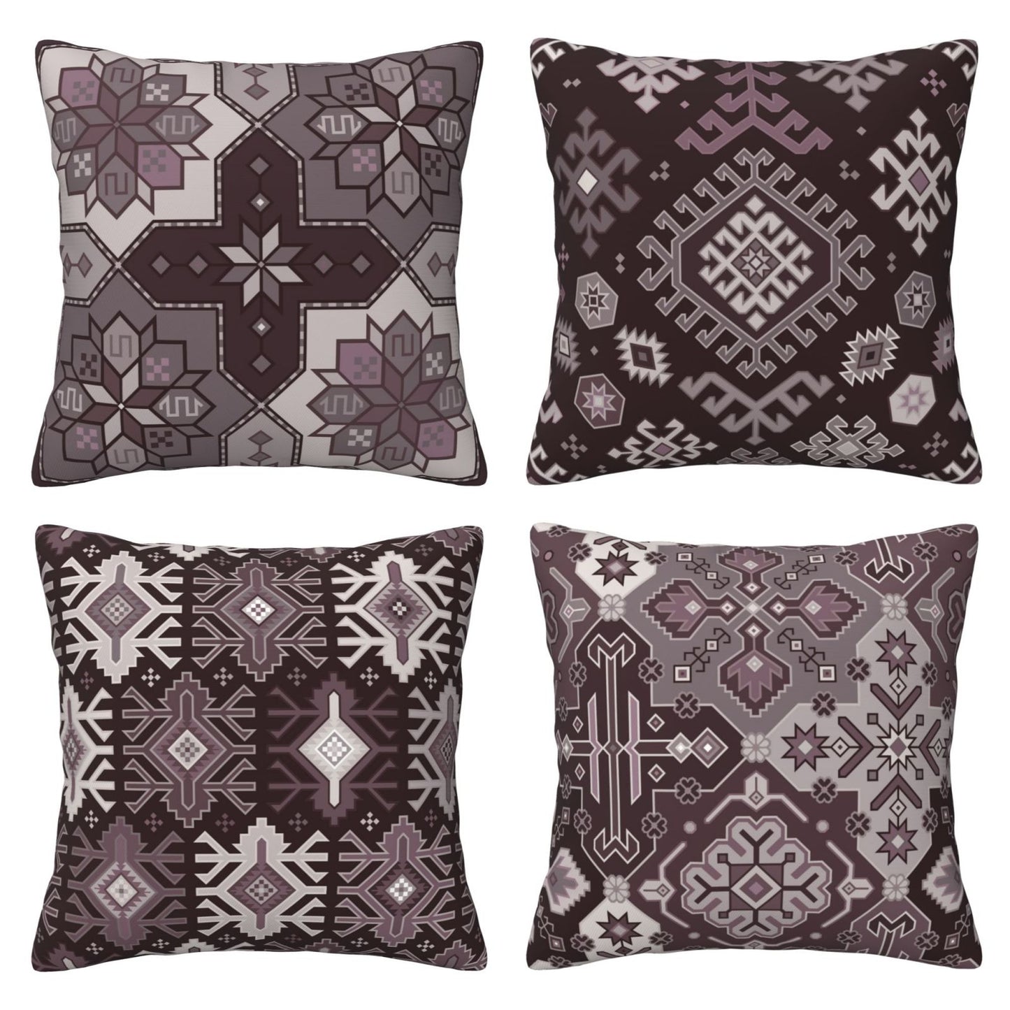 Bohemian Kilim Throw Pillow Covers 18x18 inch Set of 4 Ethnic Decorative Cushion Covers for Sofa Couch Bedroom Living Room