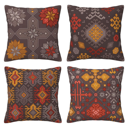Bohemian Kilim Throw Pillow Covers 18x18 inch Set of 4 Ethnic Decorative Cushion Covers for Sofa Couch Bedroom Living Room
