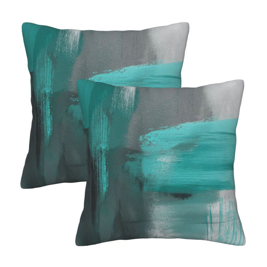 Abstract Throw Pillow Covers 18x18 inch Set of 2 Modern Art Velvet Decorative Cushion Covers for Bedroom Sofa Living Room