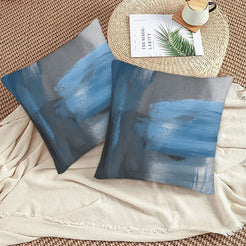 Abstract throw pillow covers 18x18 Set of 2 for sofa couch and living room decor