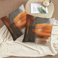 Abstract throw pillow covers 18x18 Set of 2 for sofa couch and living room decor