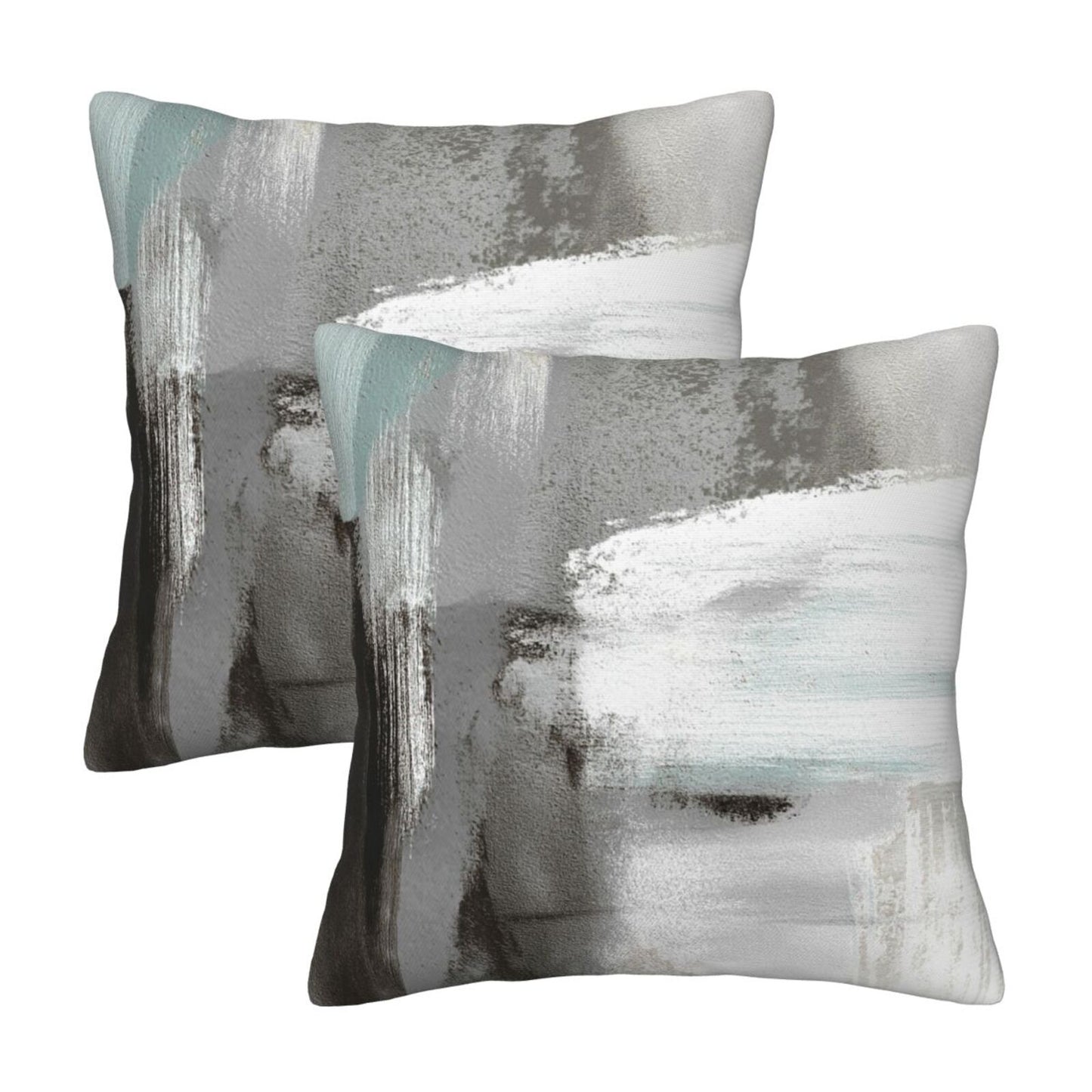Abstract Throw Pillow Covers 18x18 inch Set of 2 Modern Art Velvet Decorative Cushion Covers for Bedroom Sofa Living Room