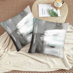 Abstract throw pillow covers 18x18 Set of 2 for sofa couch and living room decor