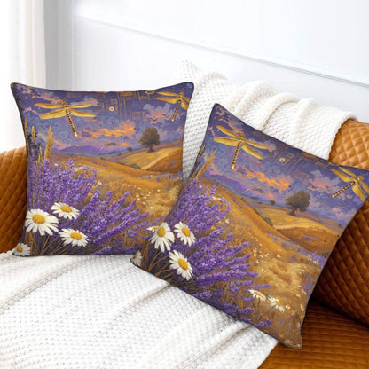 Autumn Throw Pillow Covers 18x18 inch Set of 2 Floral Velvet Decorative Cushion Covers for Sofa Couch Living Room