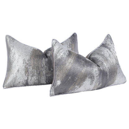 Modern Abstract Jacquard Throw Pillow Covers, Set of 2 | Luxury Decorative Cushions