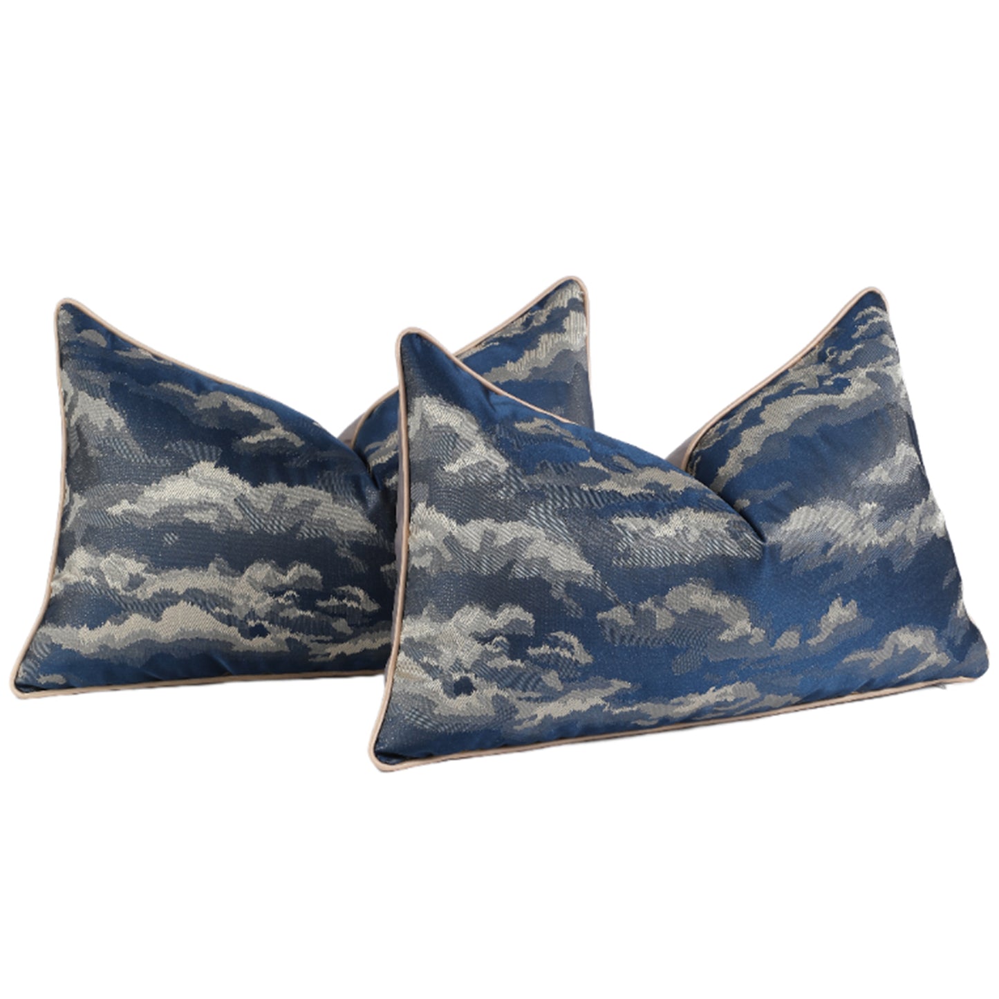 Modern Abstract Jacquard Throw Pillow Covers, Set of 2 | Luxury Decorative Cushions