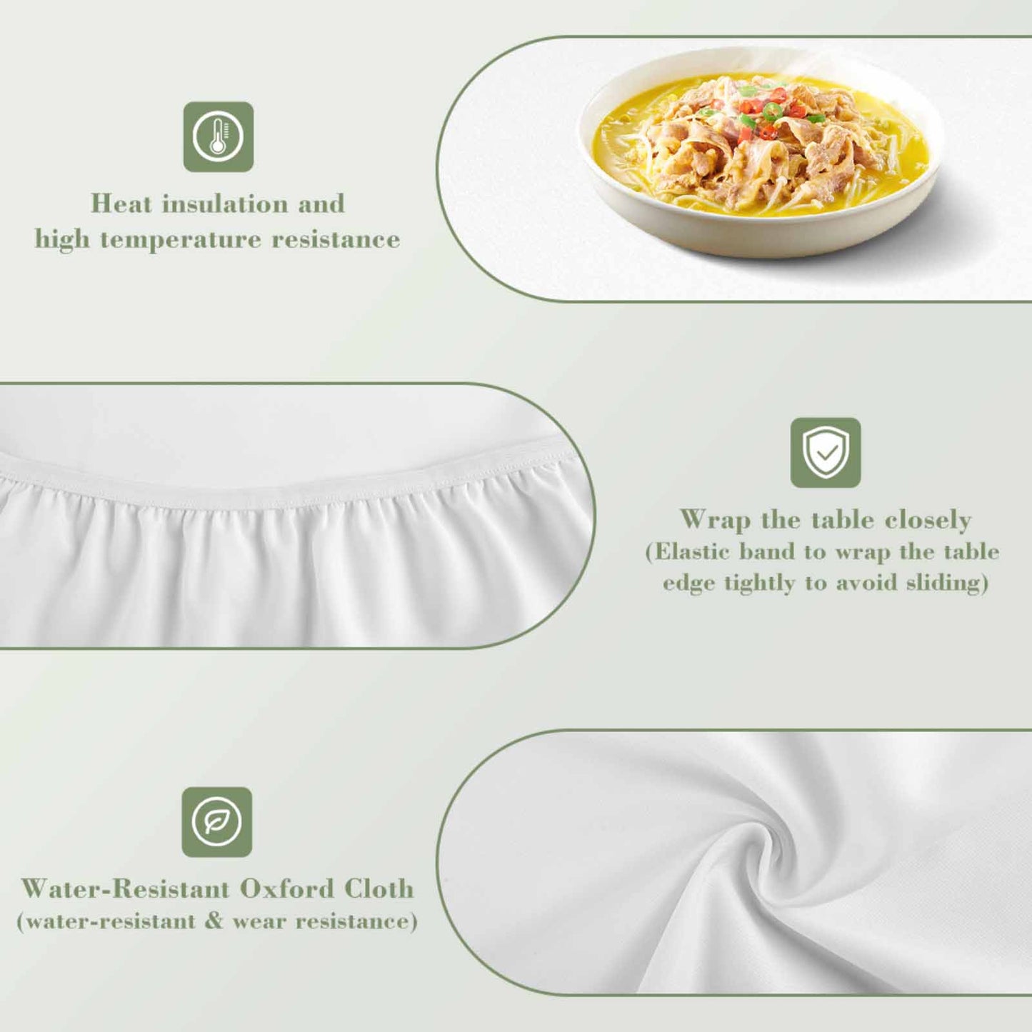 Leopard Print Tablecloth with Elastic Edge - Round & Oval Sizes Available