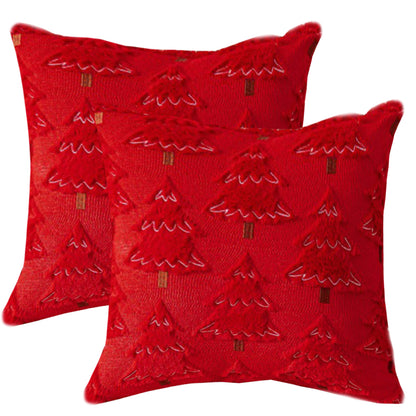 Christmas Tree Throw Pillow Covers 18x18 inch Set of 2 Winter Holiday Decorative Cushion Covers for Sofa
