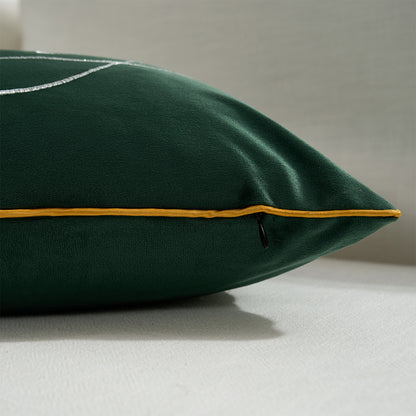 Christmas Tree Lumbar Pillow Covers 12x20 inch Set of 2 Xmas Embroidery Velvet Decorative Cushion Covers