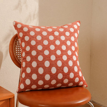 Orange Dot Throw Pillow Covers 18x18 inch Set of 2 Chenille Fall Bohemian Farmhouse Decorative Cushion Covers