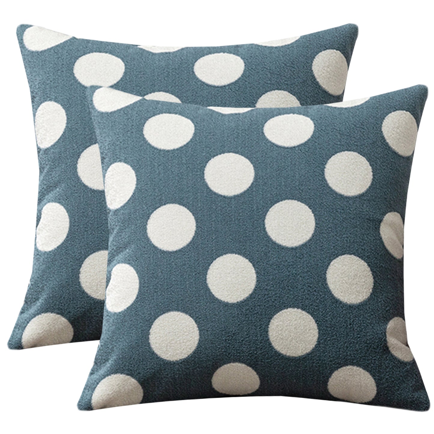 Polka Dots Throw Pillow Covers 18x18 inch Set of 2 Bohemian Farmhouse Decorative Cushion Covers