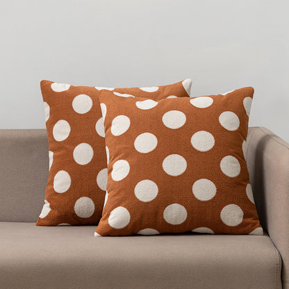 Polka Dots Throw Pillow Covers 18x18 inch Set of 2 Bohemian Farmhouse Decorative Cushion Covers