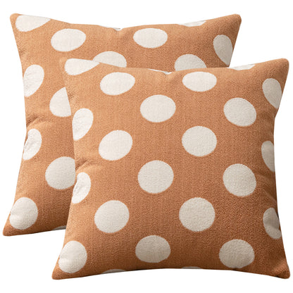 Polka Dots Throw Pillow Covers 18x18 inch Set of 2 Bohemian Farmhouse Decorative Cushion Covers