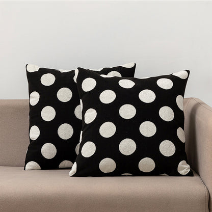 Polka Dots Throw Pillow Covers 18x18 inch Set of 2 Bohemian Farmhouse Decorative Cushion Covers