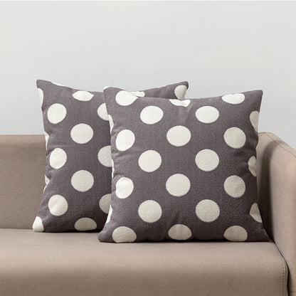 Polka Dots Throw Pillow Covers 18x18 inch Set of 2 Bohemian Farmhouse Decorative Cushion Covers