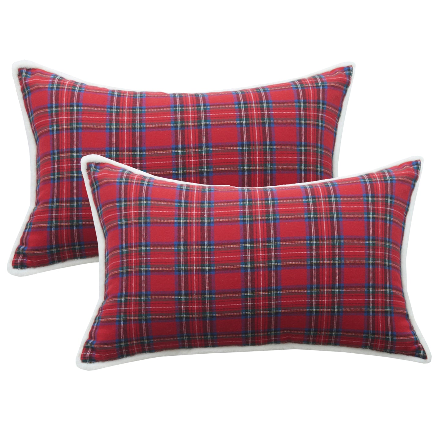 Plaid Pillow Covers Set of 2 Christmas Tartan Cushion Covers for Christmas Bedroom Decor