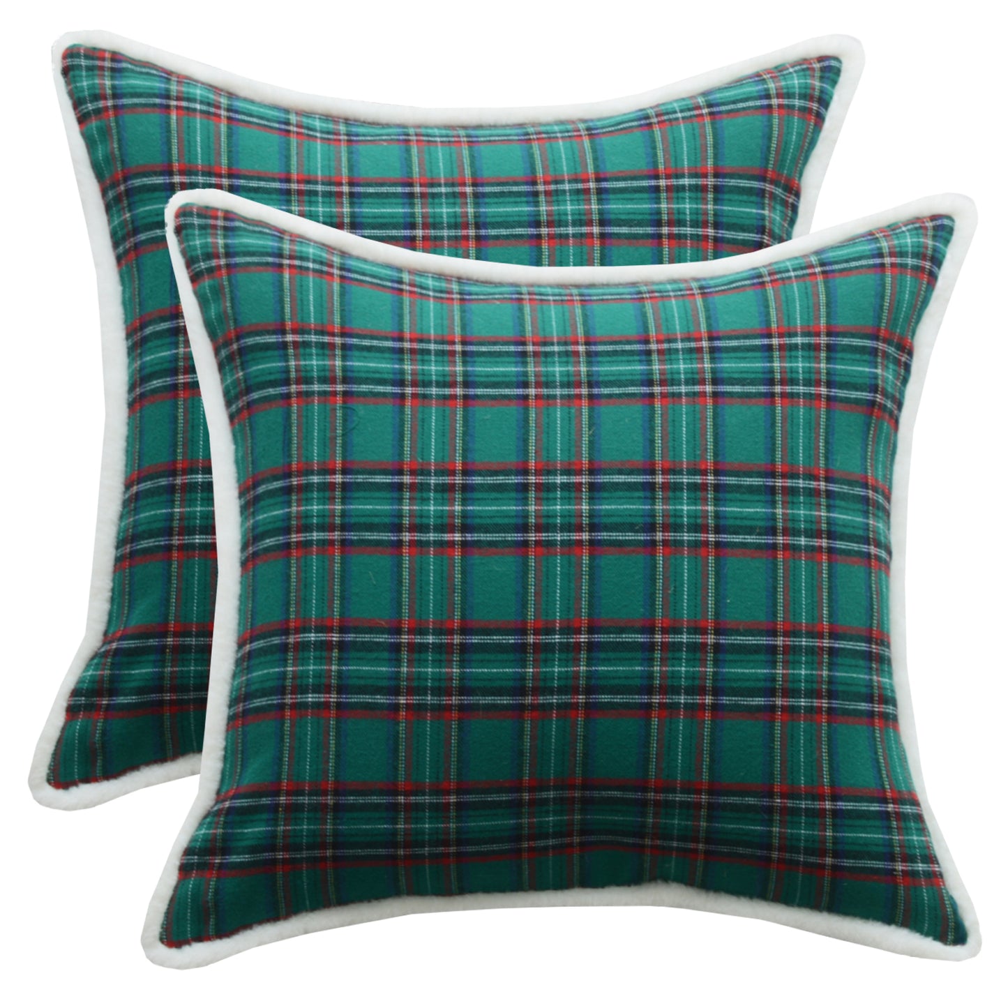 Plaid Pillow Covers Set of 2 Christmas Tartan Cushion Covers for Christmas Bedroom Decor