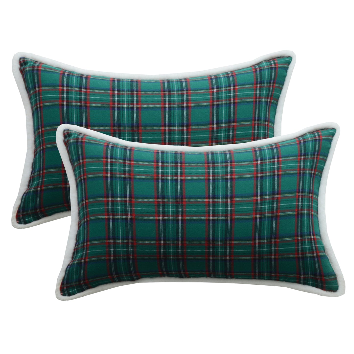 Plaid Pillow Covers Set of 2 Christmas Tartan Cushion Covers for Christmas Bedroom Decor