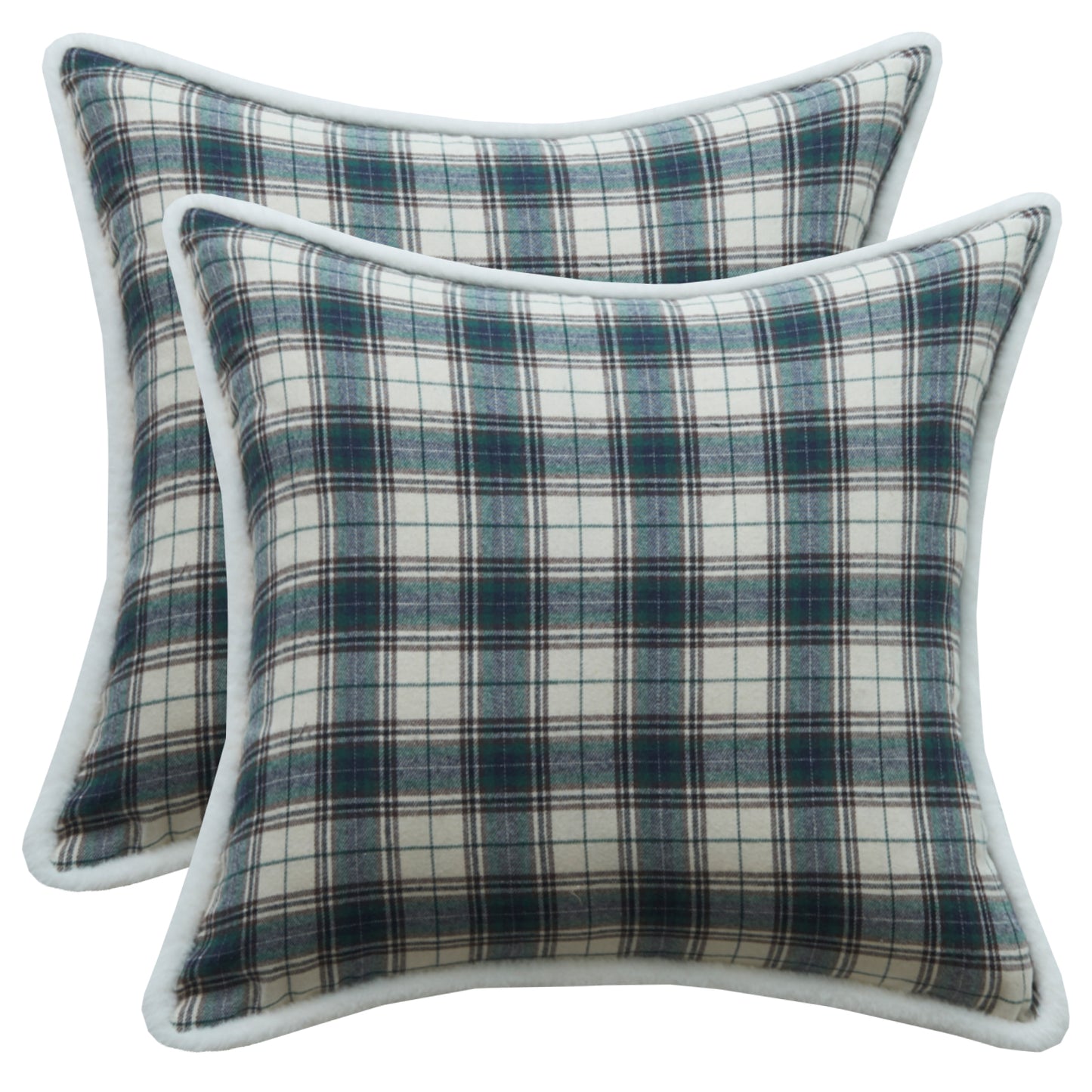 Plaid Pillow Covers Set of 2 Christmas Tartan Cushion Covers for Christmas Bedroom Decor