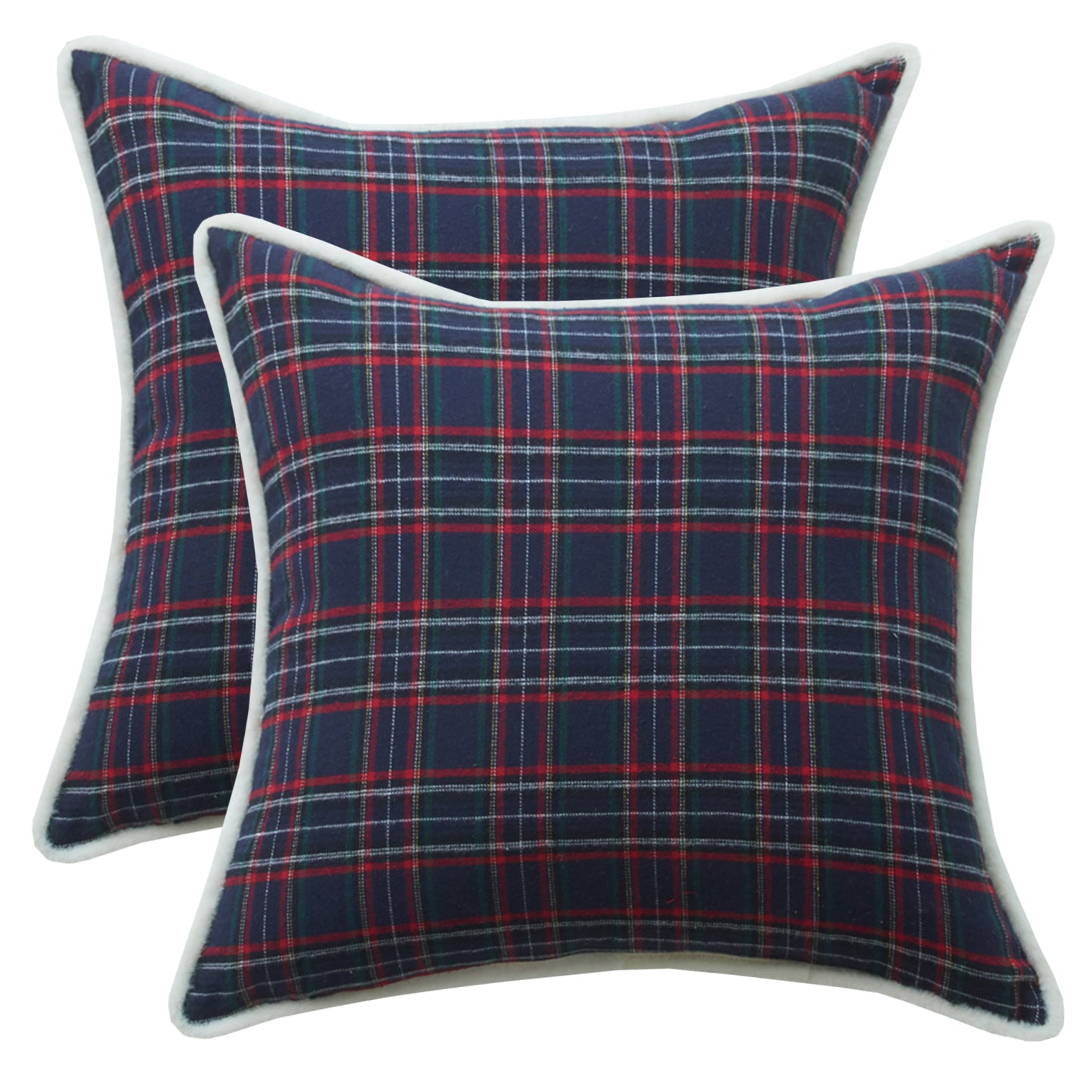 Plaid Pillow Covers Set of 2 Christmas Tartan Cushion Covers for Christmas Bedroom Decor