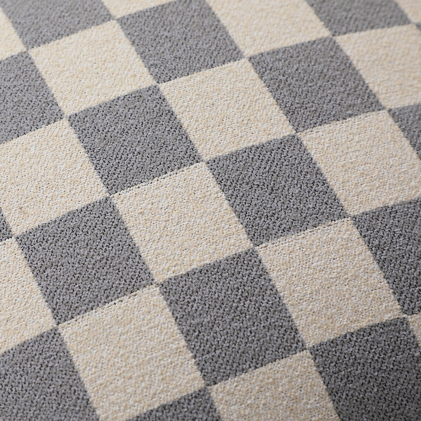 Checkerboard Throw Pillow Covers Set of 2 Chenille Geometric Decorative Cushion Covers