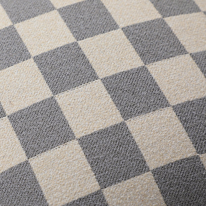 Checkerboard Throw Pillow Covers Set of 2 Chenille Geometric Decorative Cushion Covers