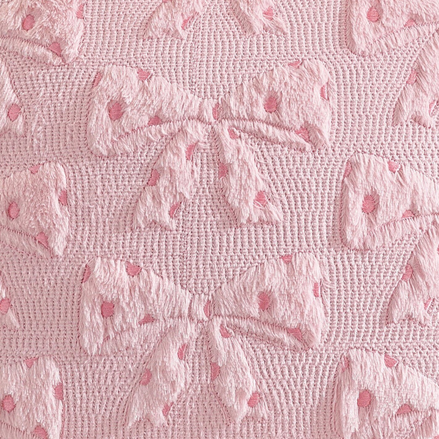 Bow and Heart Pillow Covers 18x18 inch Set of 2 Coquette Embroidered Decorative Cushion Covers for Valentines Decor