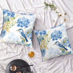Floral throw pillow covers 18x18 Set of 2 for sofa couch and living room decor