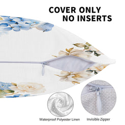 Floral throw pillow covers 18x18 Set of 2 for sofa couch and living room decor