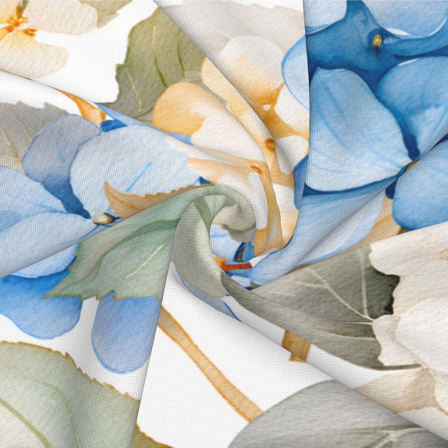 HOSTECCO Spring Outdoor Pillow Covers Set of 2, Blue Bird and Hydrangea Waterproof Throw Pillows, Floral Cushion Covers for Summer Patio Balcony Sofa