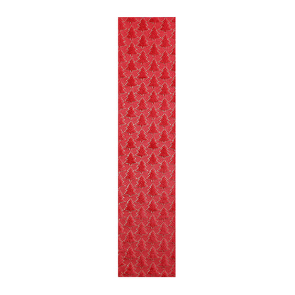 Christmas Tree Table Runner Winter Holiday Fur Decor for Kitchen Party Wedding Dining Table