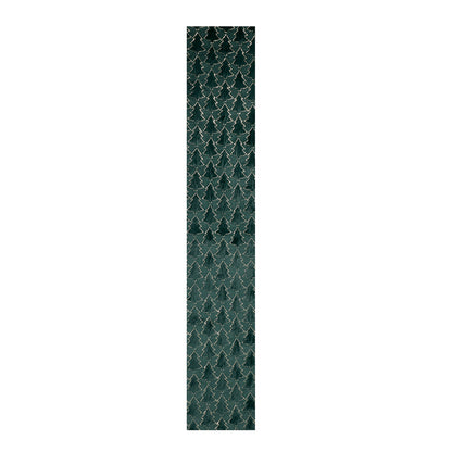 Christmas Tree Table Runner Winter Holiday Fur Decor for Kitchen Party Wedding Dining Table
