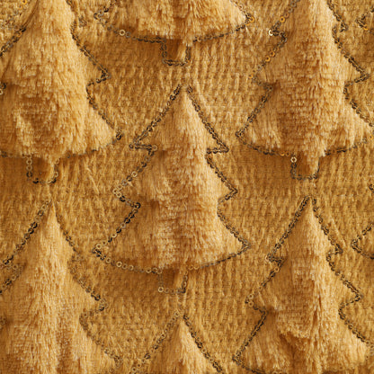 Christmas Tree Table Runner Winter Holiday Fur Decor for Kitchen Party Wedding Dining Table