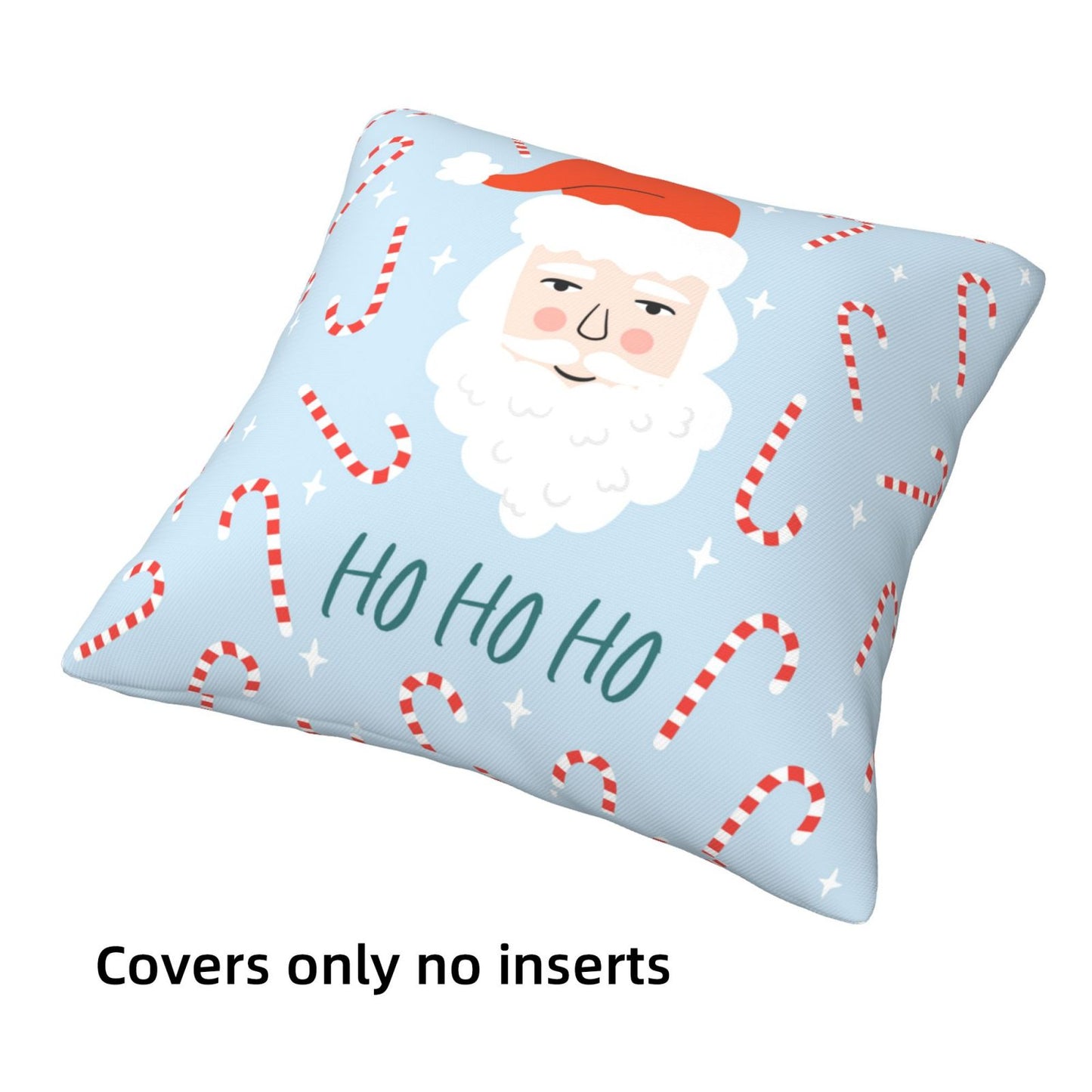 HOSTECCO Red Green Christmas Cushion Covers 45x45 cm Set of 4 Santa Winter Holiday Cushion Cases Retro Xmas Snowman Decorative Pillow Cases for Couch Living Room